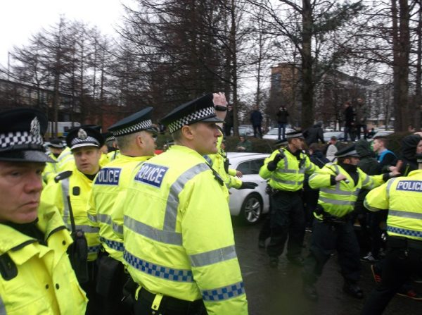 There were several reports of police using batons on marchers (Picture courtesy of TCN)